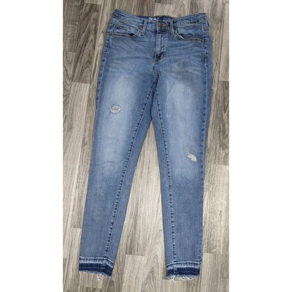 (3/$35) Mossimo High Rise Skinny Power Stretch Distressed Denim Jeans